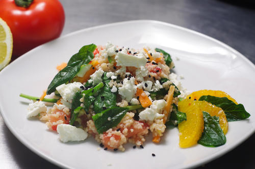 Couscous Salat mit Blutorangen