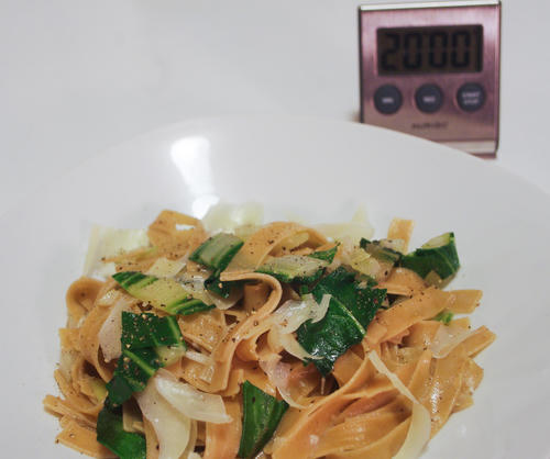 Nudeln mit Mangold und Gorgonzola