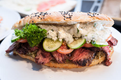Flank Steak Sandwich mit Kimchi