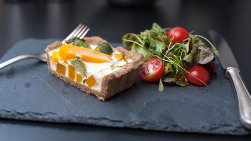 Kürbis-Rosenkohl Quiche